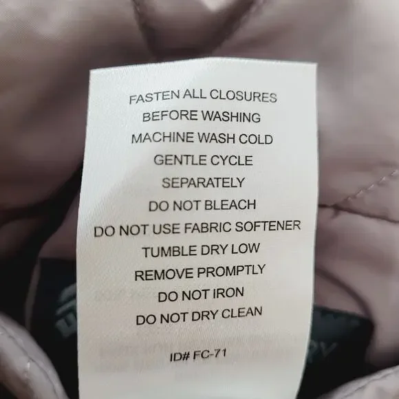 NWT Free Country Taupe Quilted Faux Fur Reversible Zip Puffer Vest Size L - Picture 13 of 13